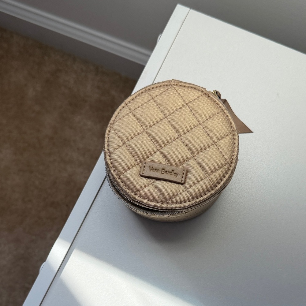 Vera Bradley Quilted Tan Coin Pouch